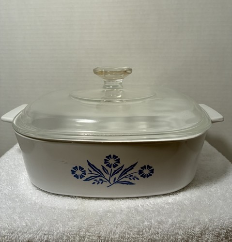 Corning ware vtg blue - corning,